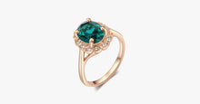Load image into Gallery viewer, Florence Emerald Rose Gold Ring - FREE SHIP DEALS