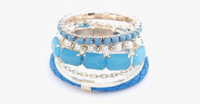 Load image into Gallery viewer, Ocean Blue Pearl Bracelet Set - FREE SHIP DEALS
