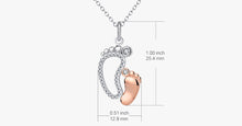 Load image into Gallery viewer, Mother-Child Feet Rose Gold Pendant - FREE SHIP DEALS