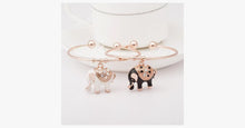 Load image into Gallery viewer, Elegant Rose Gold Elephant Charm Bangle - FREE SHIP DEALS