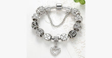 Load image into Gallery viewer, Silver Heart Charm Bracelet