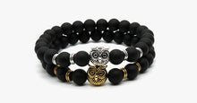 Load image into Gallery viewer, Matte Stone Owl Handmade Bracelet