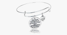Load image into Gallery viewer, Grandmother and Granddaughter Forever Thankful Charm Bangle - FREE SHIP DEALS