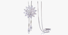 Load image into Gallery viewer, White Crystal Sunflower Tassel Long Necklace - FREE SHIP DEALS