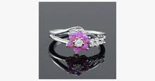 Load image into Gallery viewer, Flower Fire Opal Ring - FREE SHIP DEALS