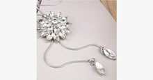 Load image into Gallery viewer, White Crystal Sunflower Tassel Long Necklace - FREE SHIP DEALS