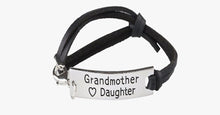 Load image into Gallery viewer, Grandmother Love Daughter Leather Strap Bracelet - FREE SHIP DEALS