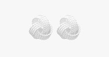Load image into Gallery viewer, Silver Mesh Stud Earring