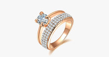 Load image into Gallery viewer, Austrian Crystal Double Band Ring - FREE SHIP DEALS
