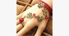 Load image into Gallery viewer, Red Vine Ring-to-Wrist Bracelet