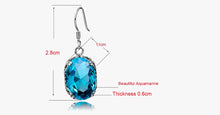 Load image into Gallery viewer, Vintage Oval Dangle Aquamarine Earrings - FREE SHIP DEALS