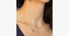 Load image into Gallery viewer, Two Layer Crystal Cross Necklace - FREE SHIP DEALS