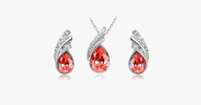 Load image into Gallery viewer, Angel Tear Drop Austrian Crystal Pendant &amp; Earring Set - FREE SHIP DEALS