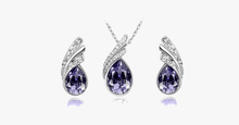 Load image into Gallery viewer, Angel Tear Drop Austrian Crystal Pendant &amp; Earring Set - FREE SHIP DEALS