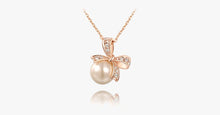 Load image into Gallery viewer, Bow Pearl Necklace - FREE SHIP DEALS
