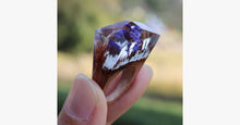 Load image into Gallery viewer, Purple Flower Wood Ring - FREE SHIP DEALS