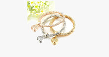 Load image into Gallery viewer, Austrian Rhinestones Tree of Life Charm Mesh Bracelet - FREE SHIP DEALS