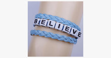 Load image into Gallery viewer, Braided Leather Believe Bracelet - FREE SHIP DEALS