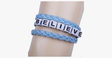 Load image into Gallery viewer, Braided Leather Believe Bracelet - FREE SHIP DEALS