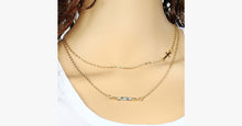 Load image into Gallery viewer, Two Layer Crystal Cross Necklace - FREE SHIP DEALS