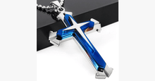 Load image into Gallery viewer, Stainless Steel Dual Tone Men's Cross Pendant