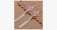 Load image into Gallery viewer, Classic Silver Tassel Earrings - FREE SHIP DEALS