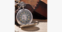Load image into Gallery viewer, Silver Shield Full Hunter Pocket Watch - FREE SHIP DEALS