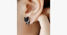 Load image into Gallery viewer, Two Sided Kitten Stud Earring - FREE SHIP DEALS