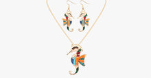 Load image into Gallery viewer, Seahorse With Wings Hippie Pendant Set