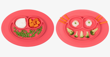Load image into Gallery viewer, Silicone Feeding Placemat and 3-Section Plate