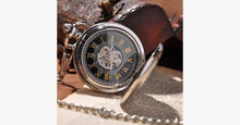 Load image into Gallery viewer, Silver Shield Full Hunter Pocket Watch - FREE SHIP DEALS