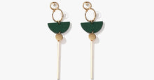 Load image into Gallery viewer, Green Wood Earrings - FREE SHIP DEALS