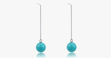 Load image into Gallery viewer, Turquoise Ball Drop Earrings - FREE SHIP DEALS