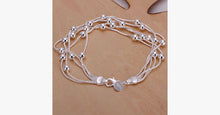 Load image into Gallery viewer, Silver Sweet Pea Beaded Bracelet - FREE SHIP DEALS
