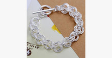 Load image into Gallery viewer, Plated circle bracelet-silver