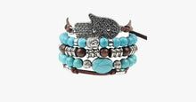 Load image into Gallery viewer, Hamsa Four Rope Turquoise Bracelet - FREE SHIP DEALS