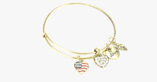 Load image into Gallery viewer, Patriot Love Charm Bangle