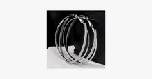 Load image into Gallery viewer, Double Band Stardust Hoop Earrings - FREE SHIP DEALS