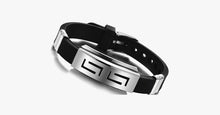 Load image into Gallery viewer, Men's Stainless Steel and Black Rubber Bracelet