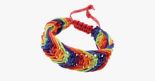 Load image into Gallery viewer, Rainbow Gay Pride Rope Bracelet - FREE SHIP DEALS