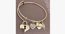 Load image into Gallery viewer, Key to Love Charm Bangle - FREE SHIP DEALS