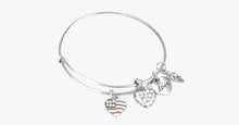 Load image into Gallery viewer, Patriot Love Charm Bangle