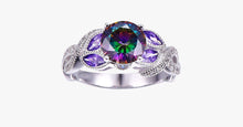 Load image into Gallery viewer, Rainbow Topaz Crystal Ring - FREE SHIP DEALS