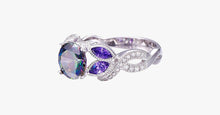 Load image into Gallery viewer, Rainbow Topaz Crystal Ring - FREE SHIP DEALS