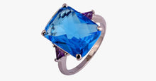 Load image into Gallery viewer, Rectangle Cut Sapphire Aquamarine Ring - FREE SHIP DEALS
