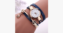 Load image into Gallery viewer, Gold Charm Wrap Watch - FREE SHIP DEALS