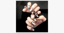 Load image into Gallery viewer, Black Rose Transparent Nails - FREE SHIP DEALS