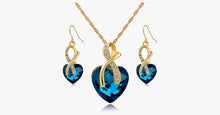 Load image into Gallery viewer, Crystal Gem Heart Necklace Set - FREE SHIP DEALS