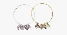 Load image into Gallery viewer, Patriot Love Charm Bangle