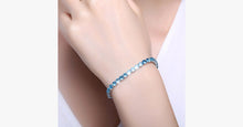 Load image into Gallery viewer, Single Strand Aquamarine Bracelet - FREE SHIP DEALS